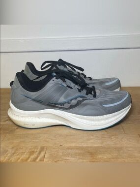 Saucony Tempus Men's Athletic Running Shoes Sneakers in Gray&Blue size 10.5 wide